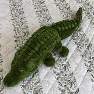 Vintage Sea World 3ft Green Plush Alligator Toy Stuffed Animal